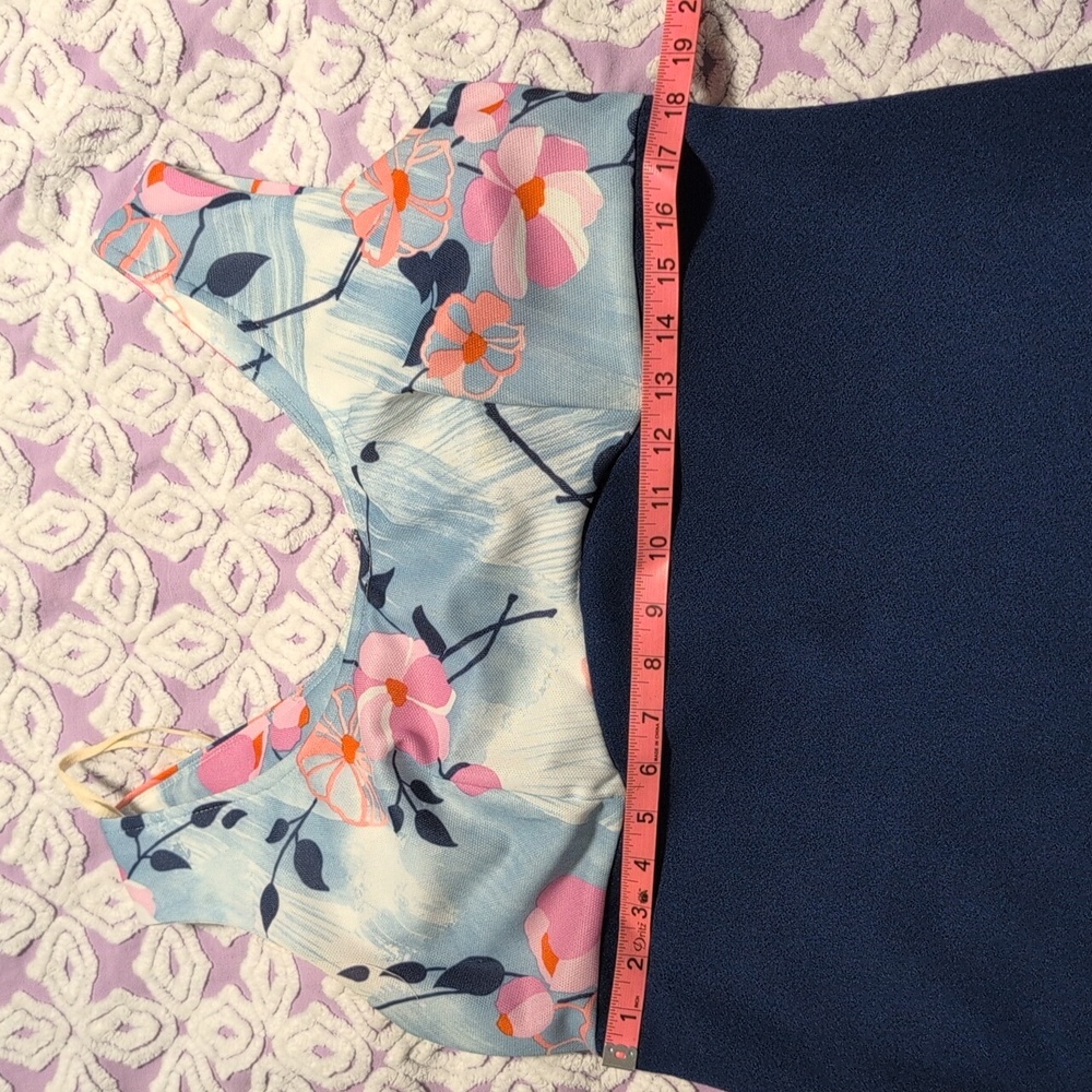 Vintage 1970s Floral Navy Maxi Dress And Jacket S… - image 7